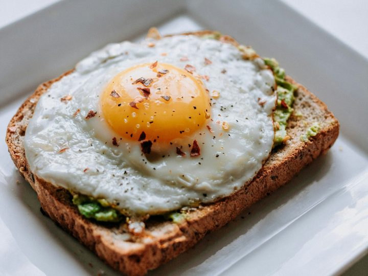 A simple breakfast spread with bread and tea at home