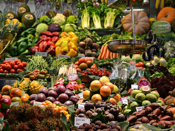 A slow plate of seasonal vegetables on a wooden table